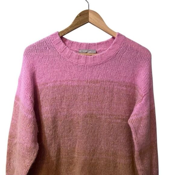Everlane Ladies Gradient Alpaca Crew Neck Sweater Bubble Gum Pink Brown Small S - Picture 5 of 10